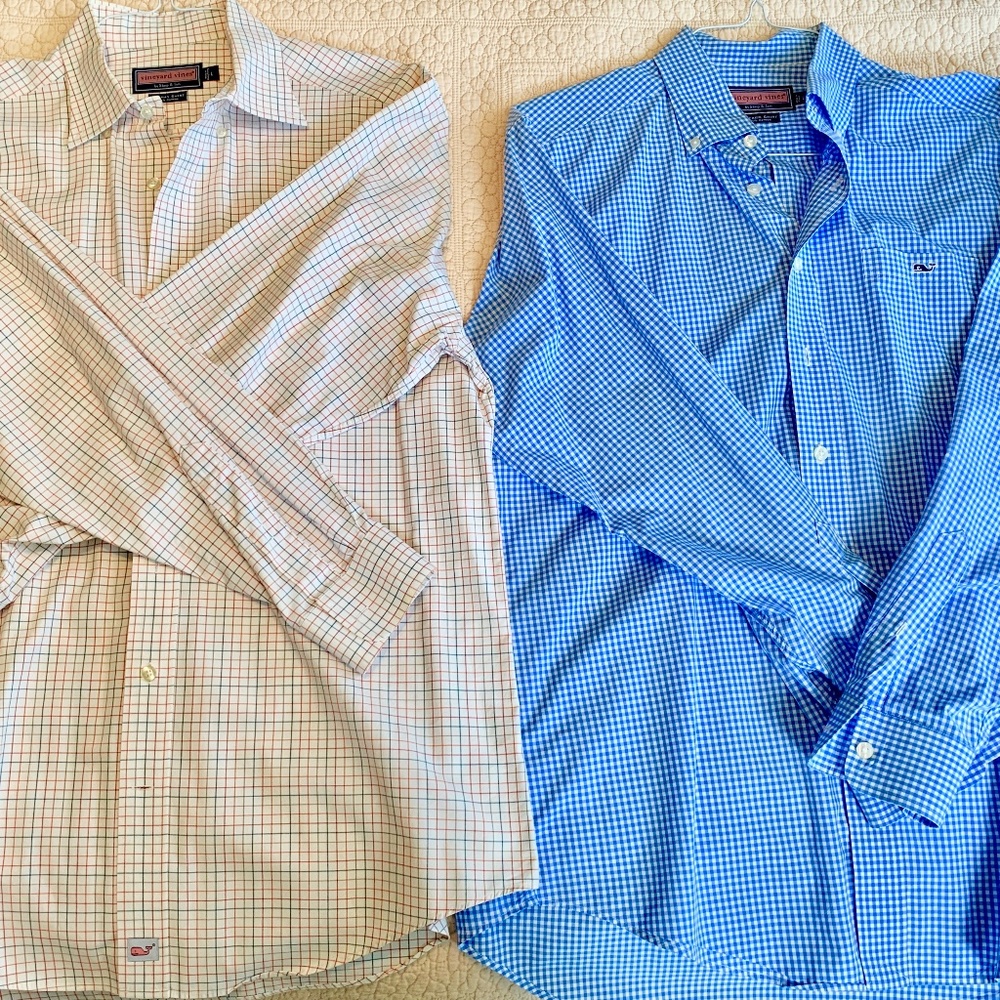 2 Vineyard Vines Murray Shirts - Large